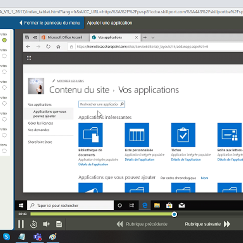 SharePoint 2016 Débutant Intermédiaire Expert FR