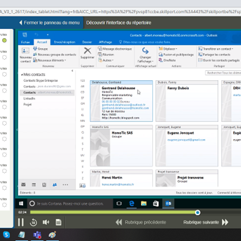 Outlook 2016 Débutant Intermédiaire Expert FR