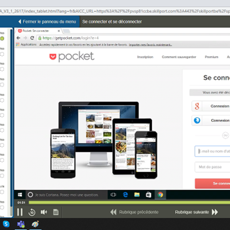 Pocket E-Learning Cours FR