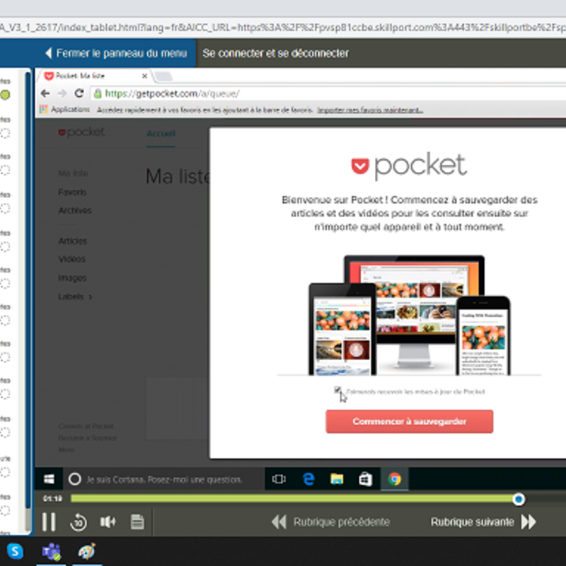 Pocket E-Learning Cours FR