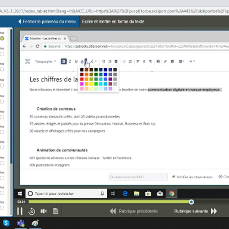 Confluence E-Learning Cours FR