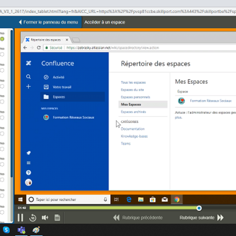 Confluence E-Learning Cours FR