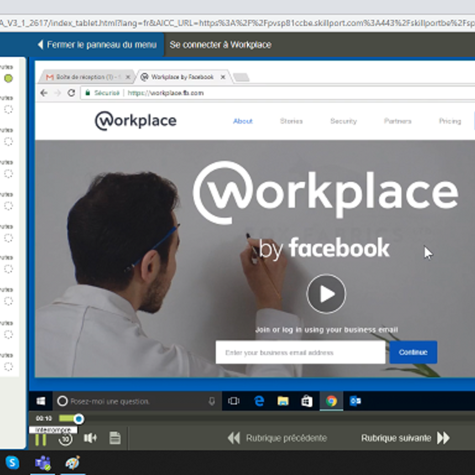 Workplace Facebook Workplace E-Learning Cours FR