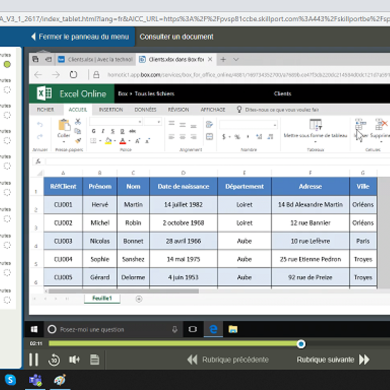 Box E -learning Cours FR