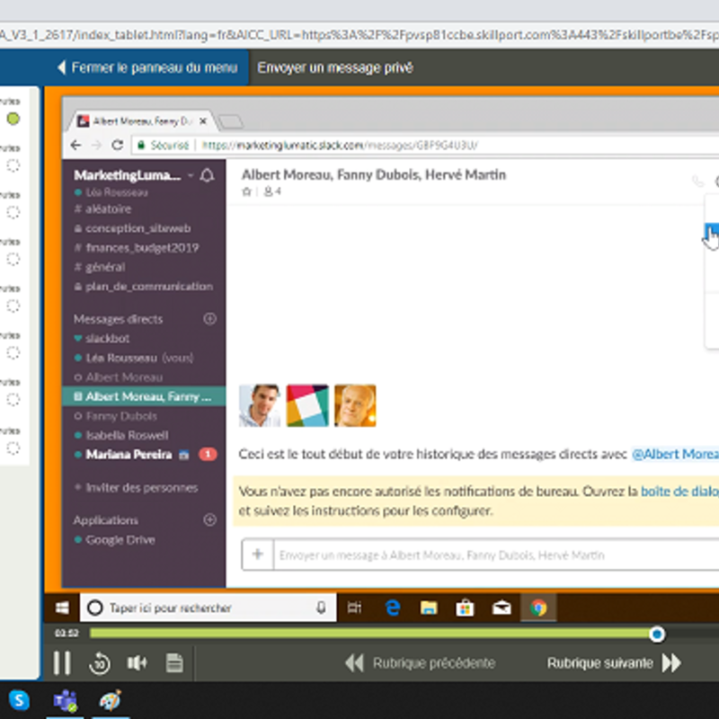 Slack E-Learning Cours FR
