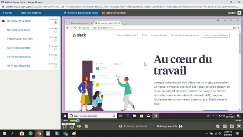 Slack E-Learning Cours FR