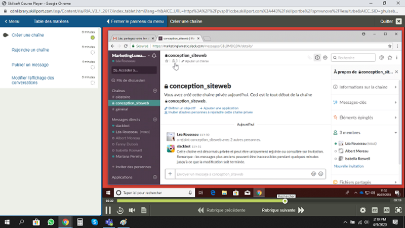 Slack E-Learning Cours FR