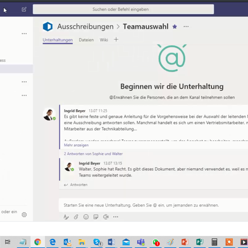 Microsoft Teams E-Learning Videolektione