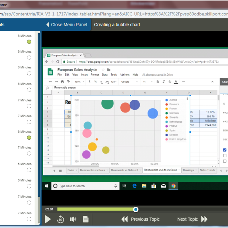 Google Sheets E-Learning Kurs