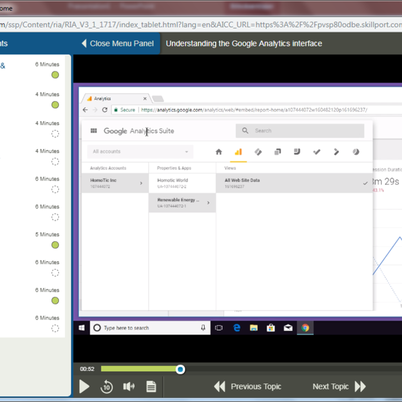 Google Analytics for Web E-Learning Kurs