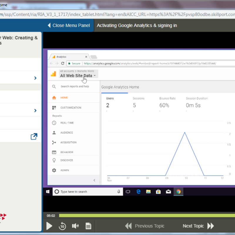 Google Analytics for Web E-Learning Kurs