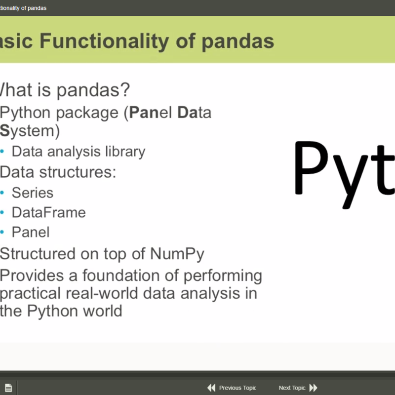 Python for Data Science E-Learning Kurs