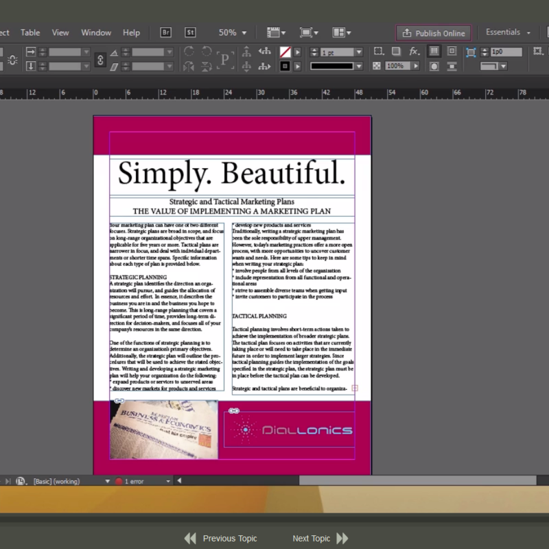 Adobe InDesign CC 2015 E-Learning Kurs