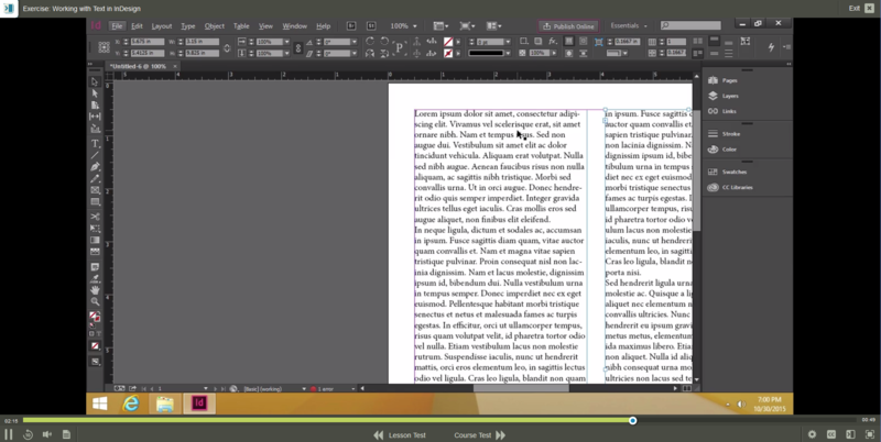 Adobe InDesign CC 2015 E-Learning Kurs