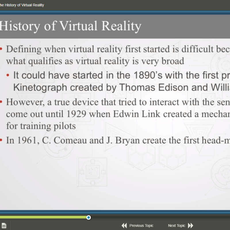 Exploring Virtual Reality E-Learning Kurs