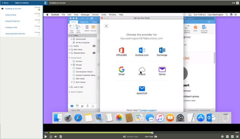 Kurs Microsoft Outlook 2016 für Mac E-Learning
