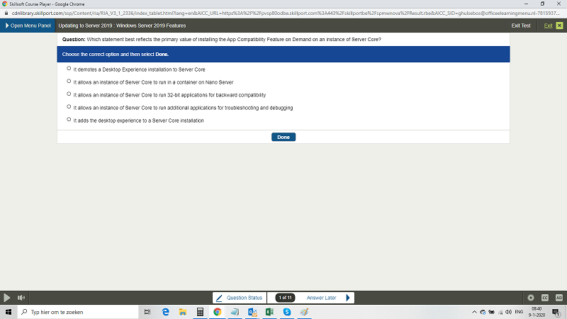 Updating Your Skills to Windows Server 2019 Kurs
