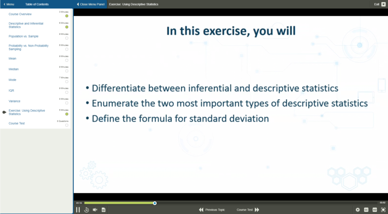 Statistics for Data Science #1 E-Learning Kurs
