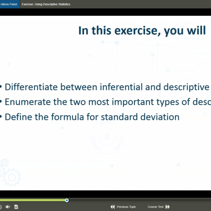 Statistics for Data Science #1 E-Learning Kurs