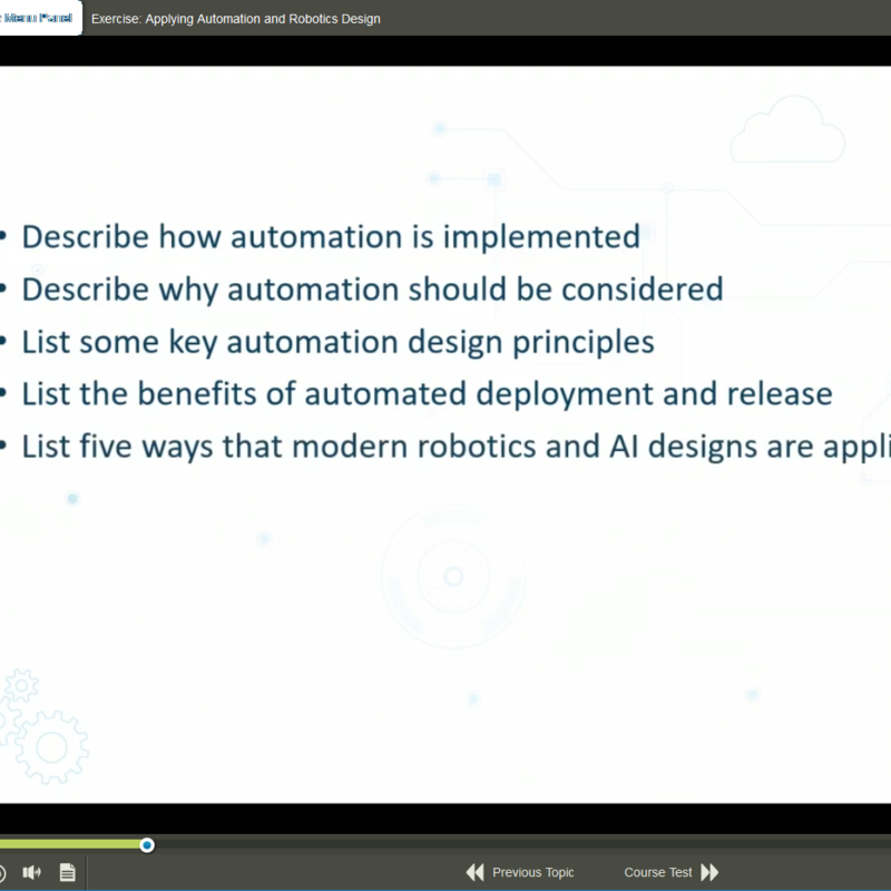 Designing for Automation and Robotics E-Learning Kurs