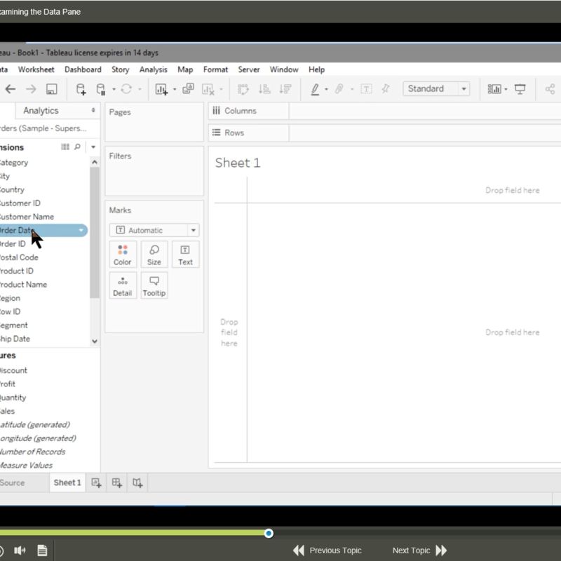 Tableau Data Visualization and Analytics E-Learning Kurs