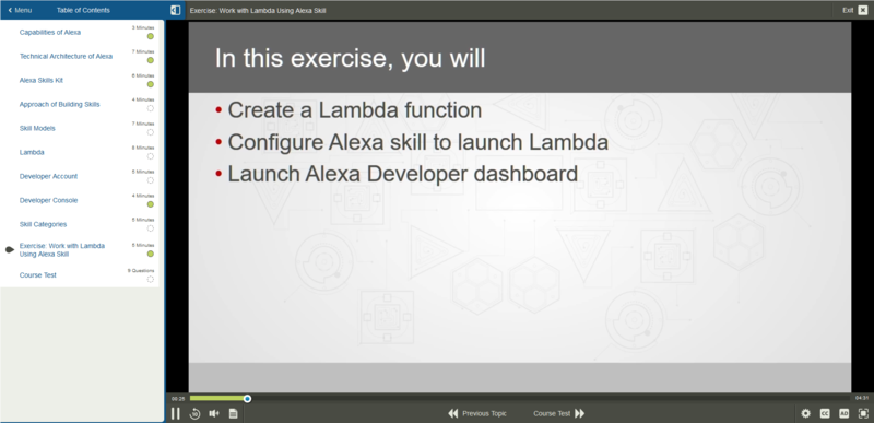 Development Skills for Alexa E-Learning Kurs