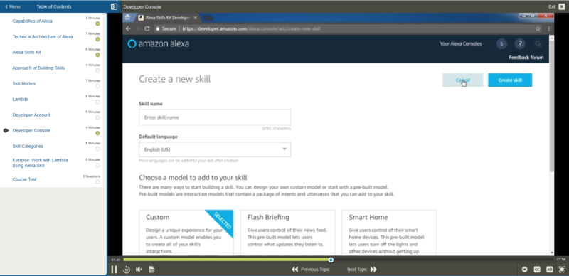 Development Skills for Alexa E-Learning Kurs