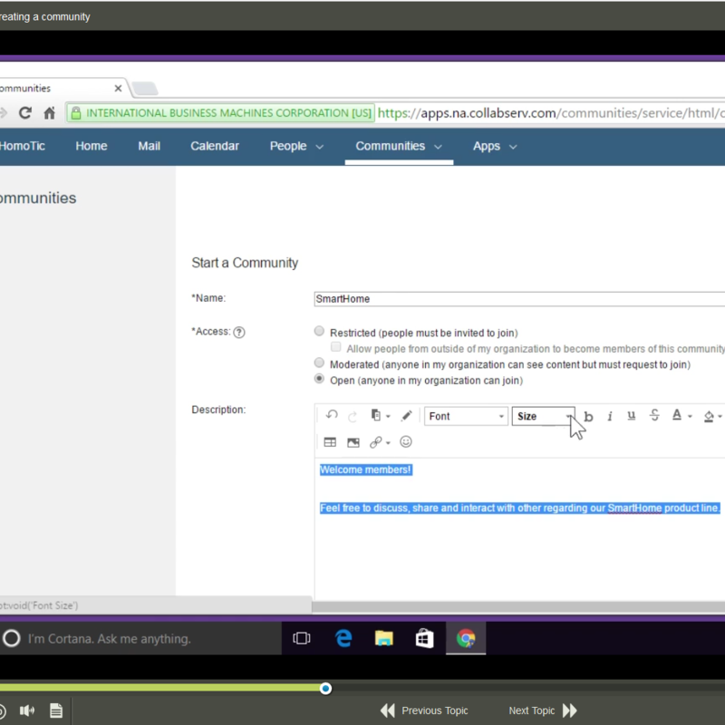 IBM Connections Cloud E-Learning Kurs