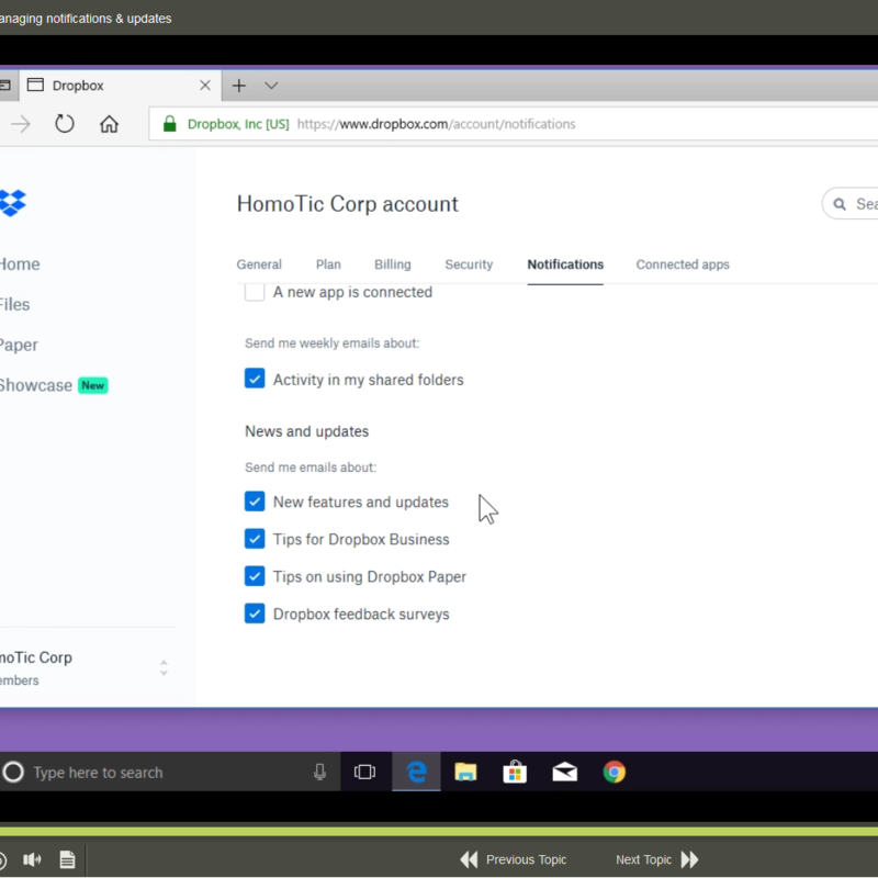 Dropbox E-Learning Kurs