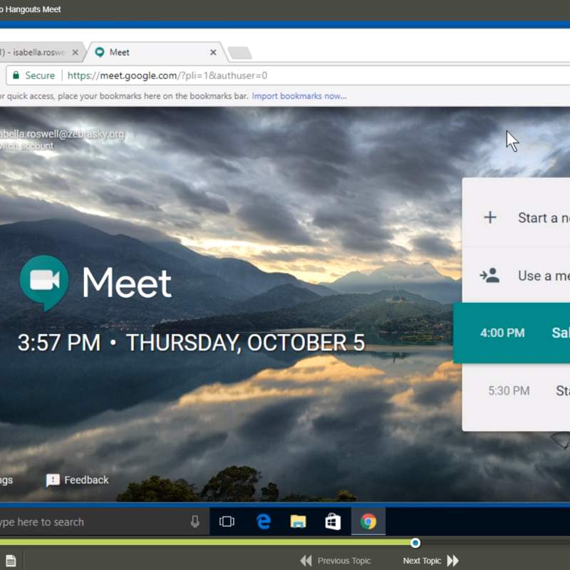 Google Hangouts Meet E-Learning Kurs