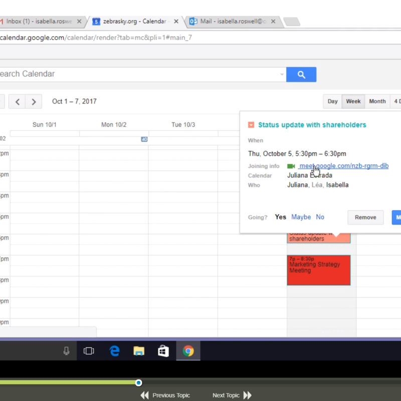Google Hangouts Meet E-Learning Kurs