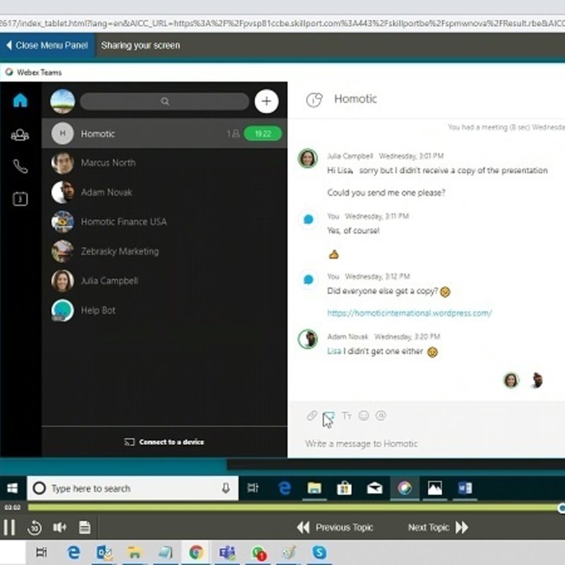 Cisco WebEx Teams E-Learning Kurs