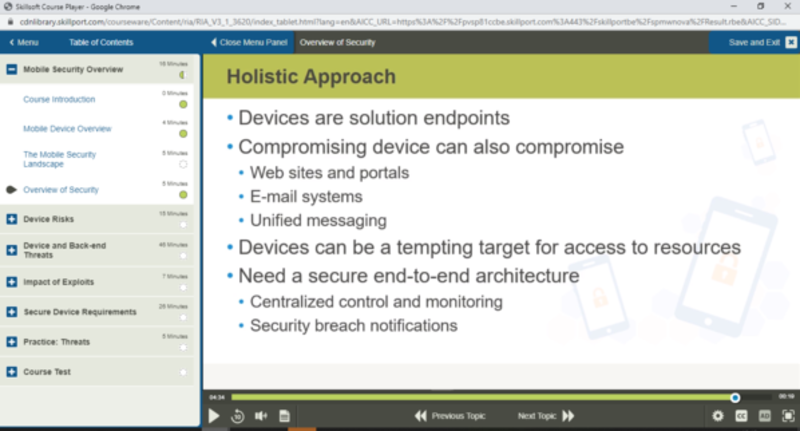 Securing Mobile Devices in the Enterprise E-Learning Kurs
