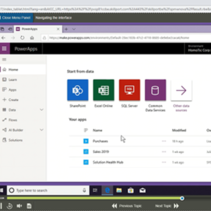 Microsoft PowerApps M55265 Ausbildung