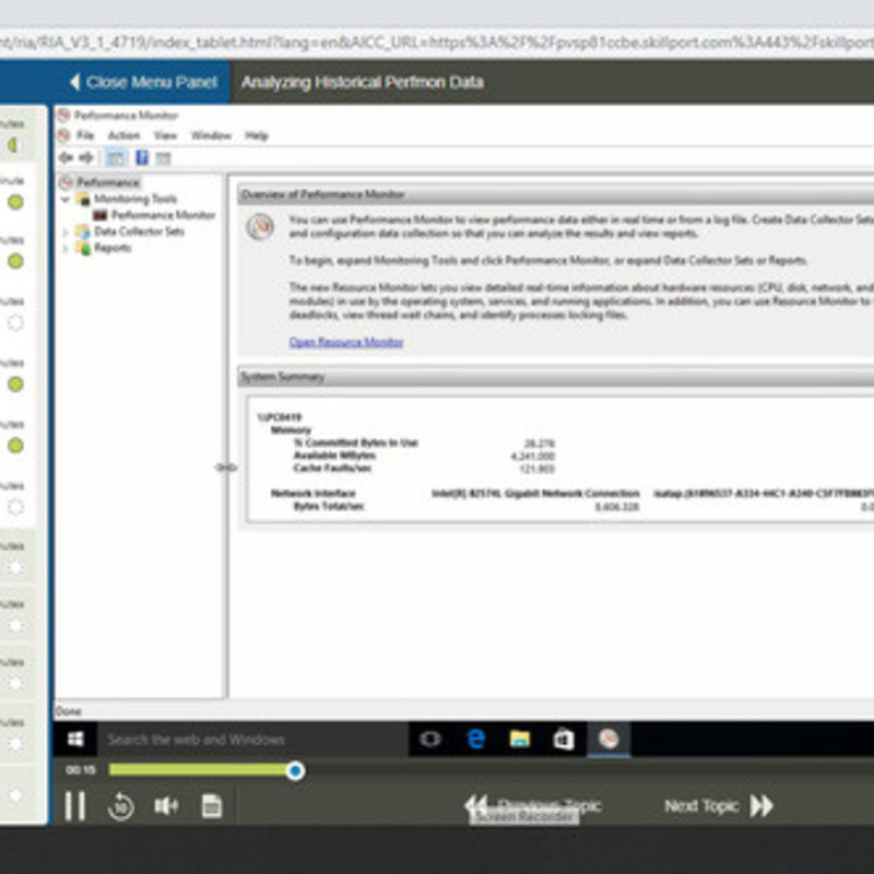 Microsoft Windows Performance Monitoring Ausbildung