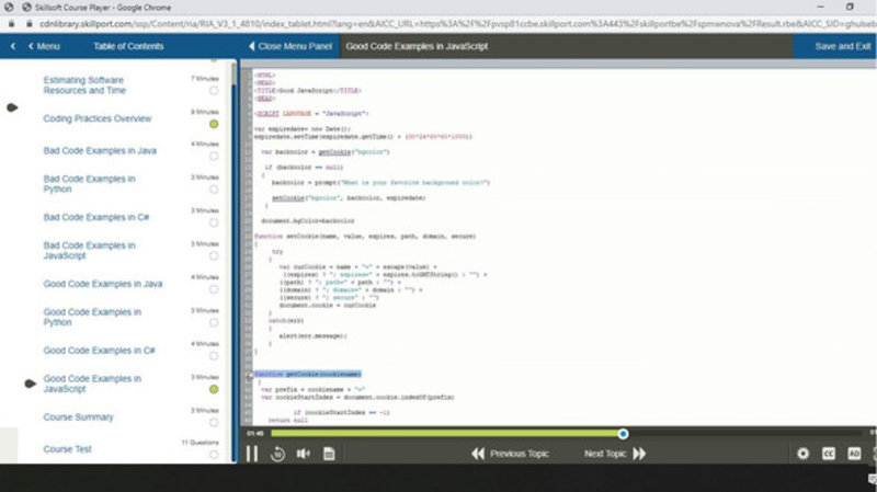 Programming Standards for Secure Programmer E-Learning Kurs