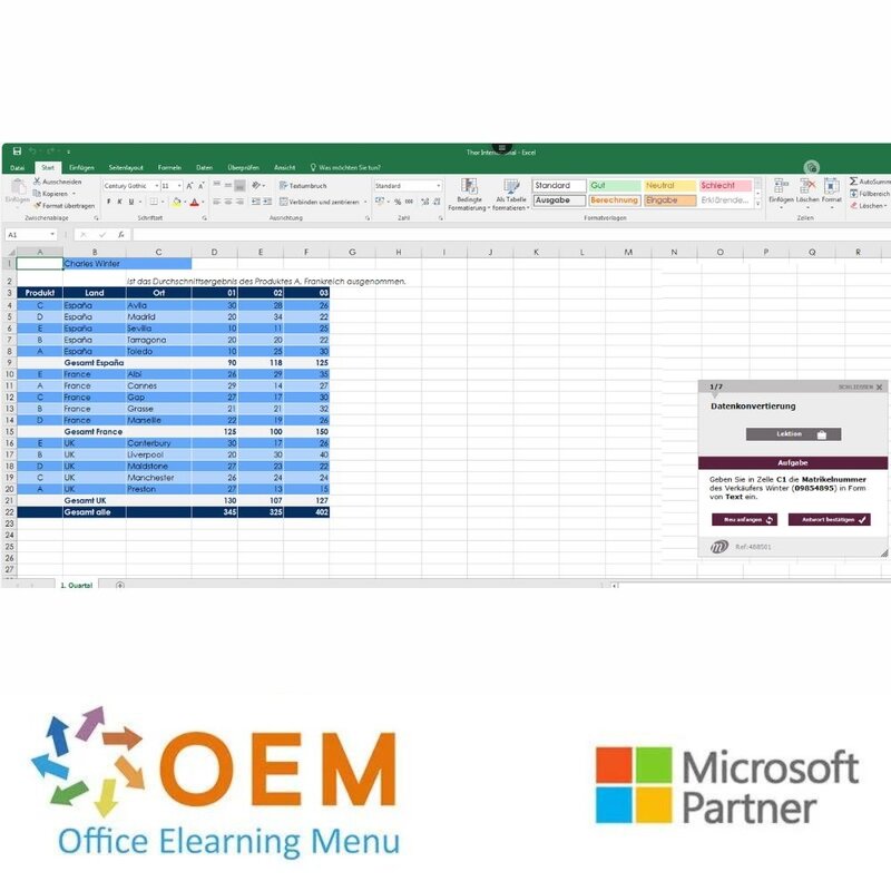 Kurs Excel 2016 Grundlagen Fortgeschritten Profi E-Learning