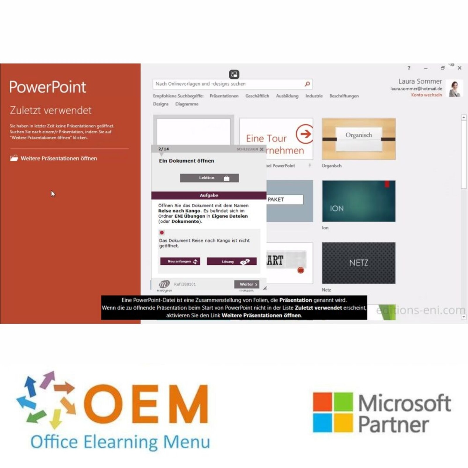 Microsoft PowerPoint Kurs PowerPoint 2016 Fortgeschritten E-Learning