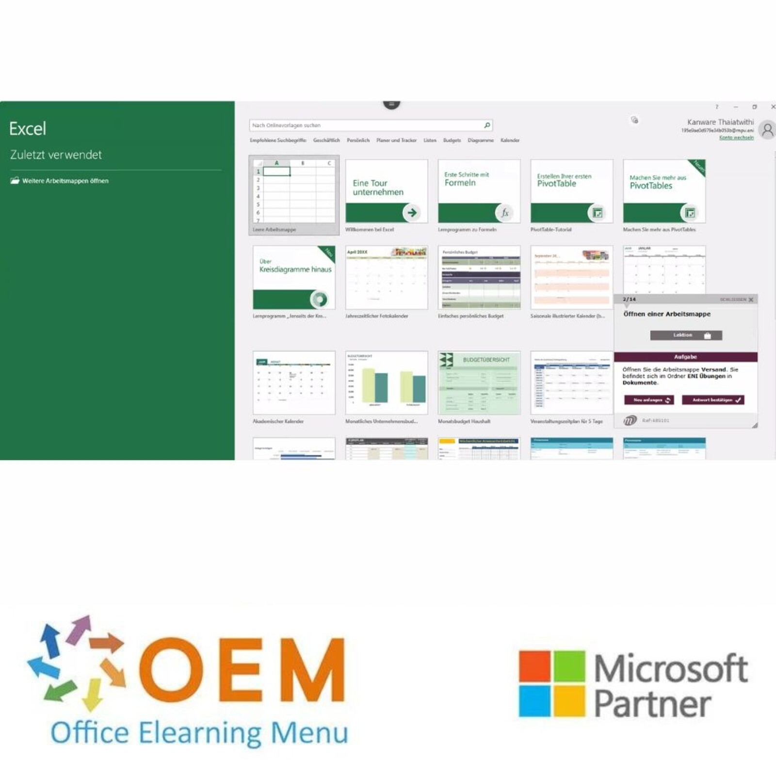 Microsoft Excel Kurs Excel 2019 Grundlagen E-Learning