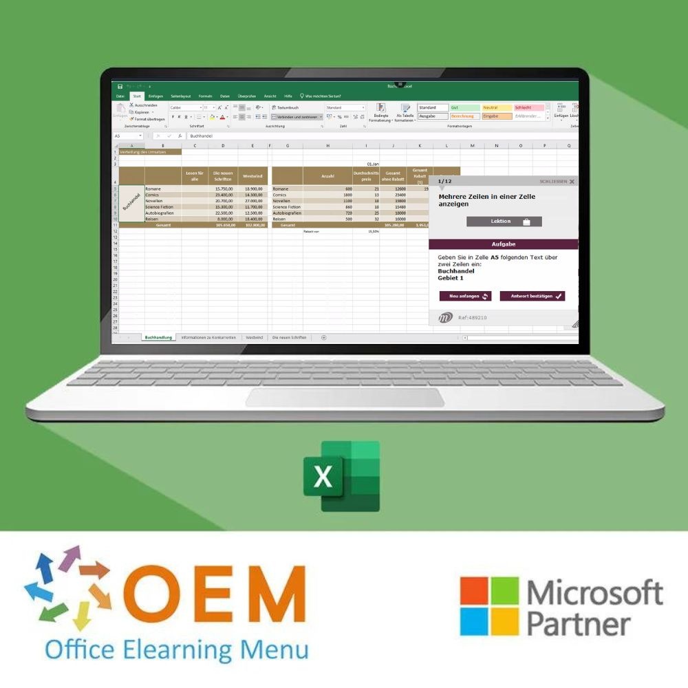 Kurs Excel 2019 Grundlagen ELearning OEM