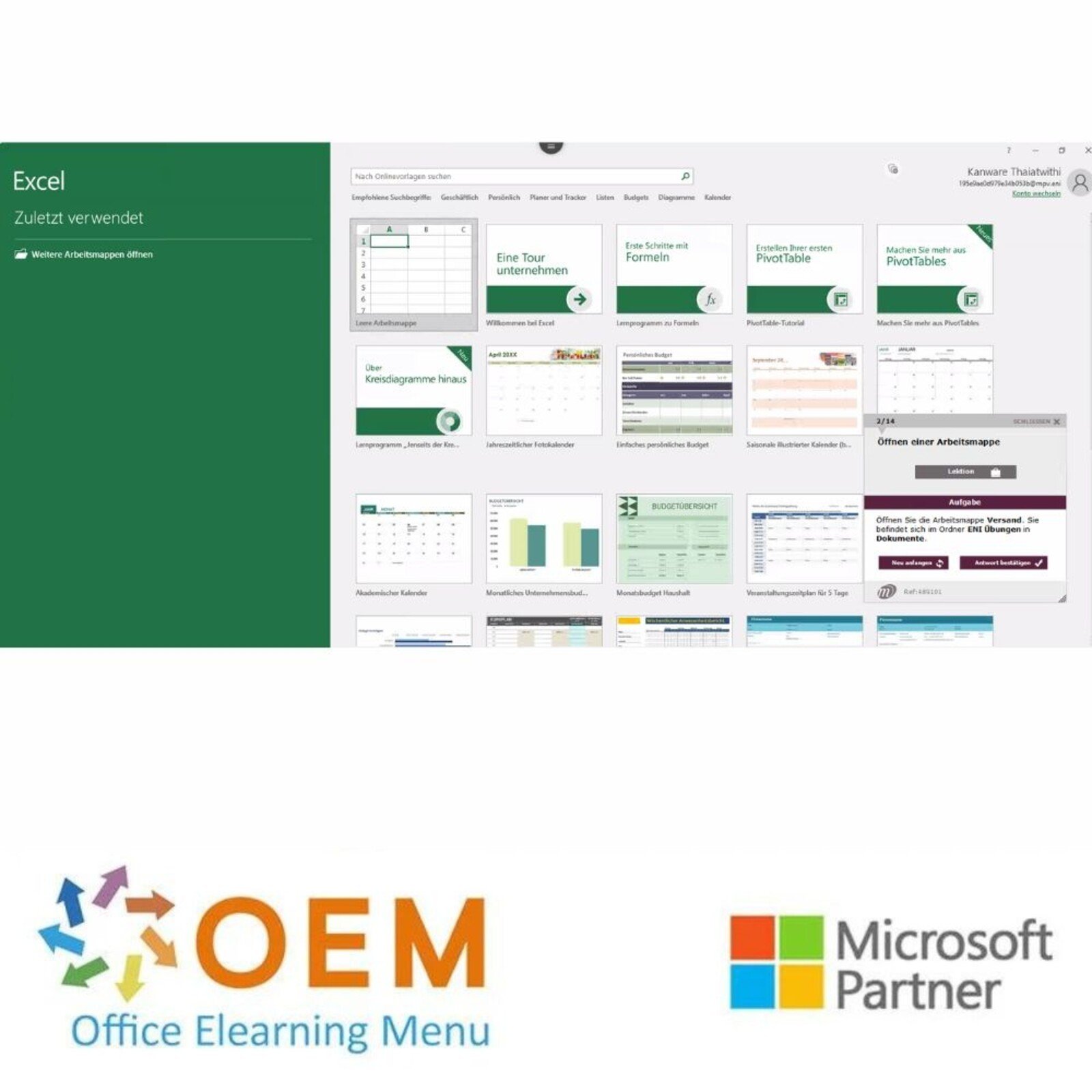 Microsoft Excel Kurs Excel 2019 Grundlagen Fortgeschritten E-Learning