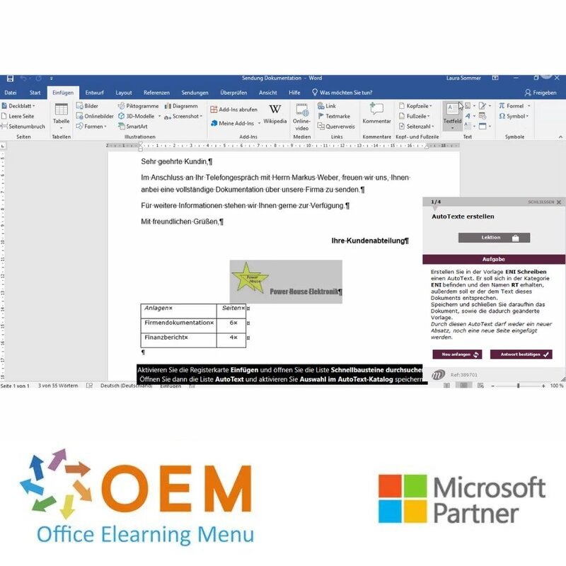 Kurs Word 2019 Grundlagen Fortgeschritten E-Learning