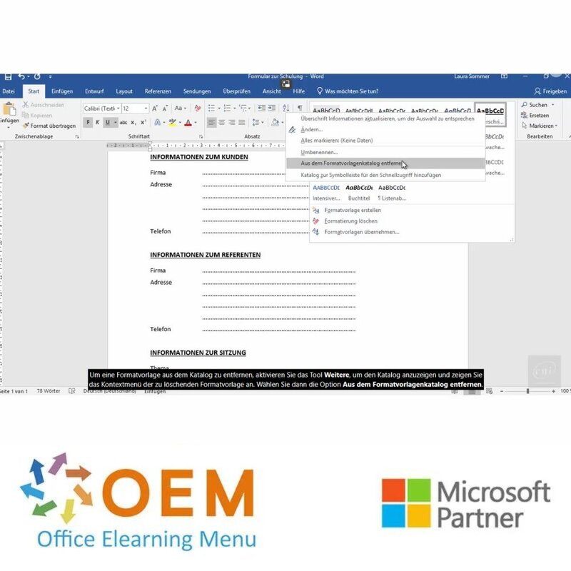 Microsoft Word 365 Schulung Fortgeschritten Profi, E-Learning Kurs