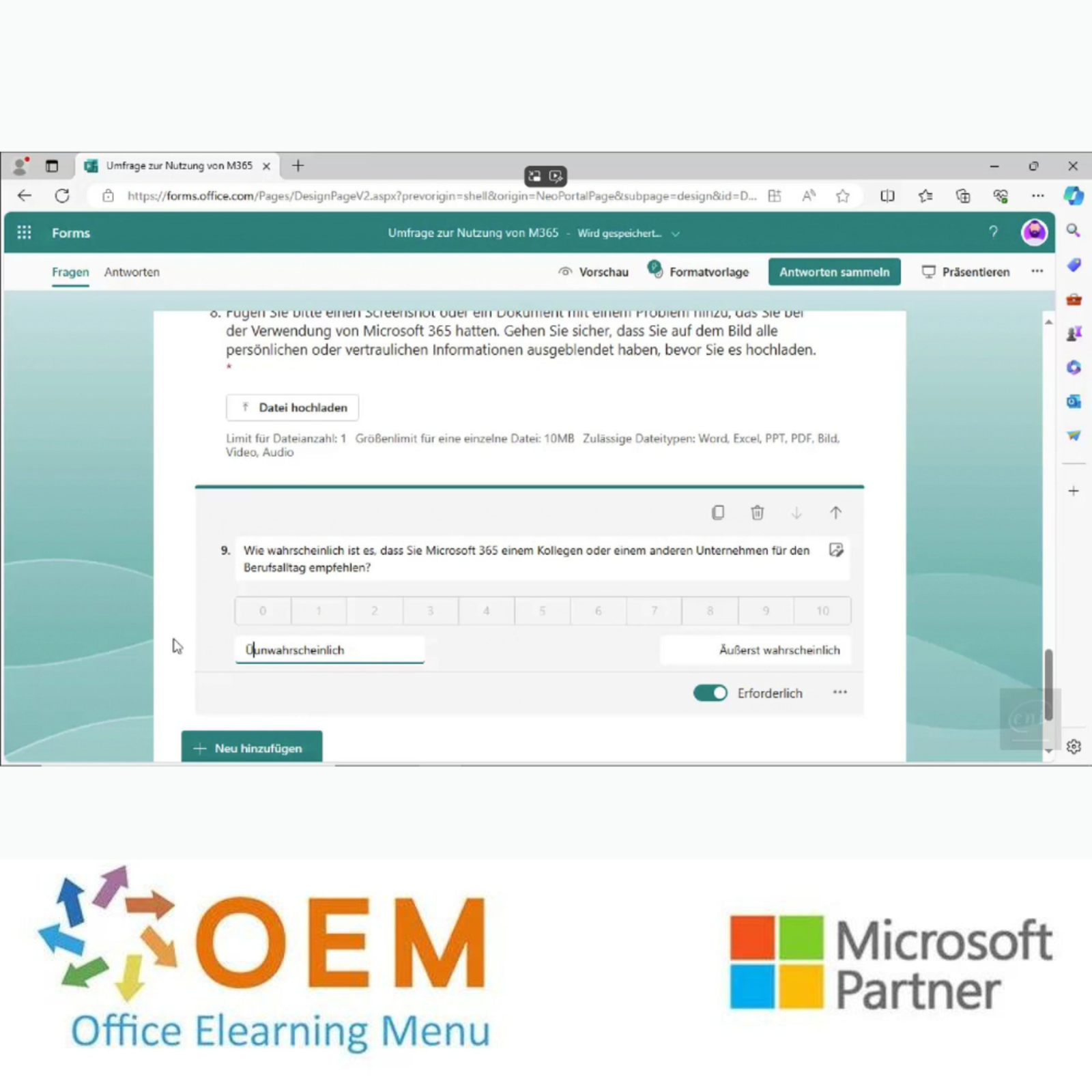 Microsoft Forms E-Learning