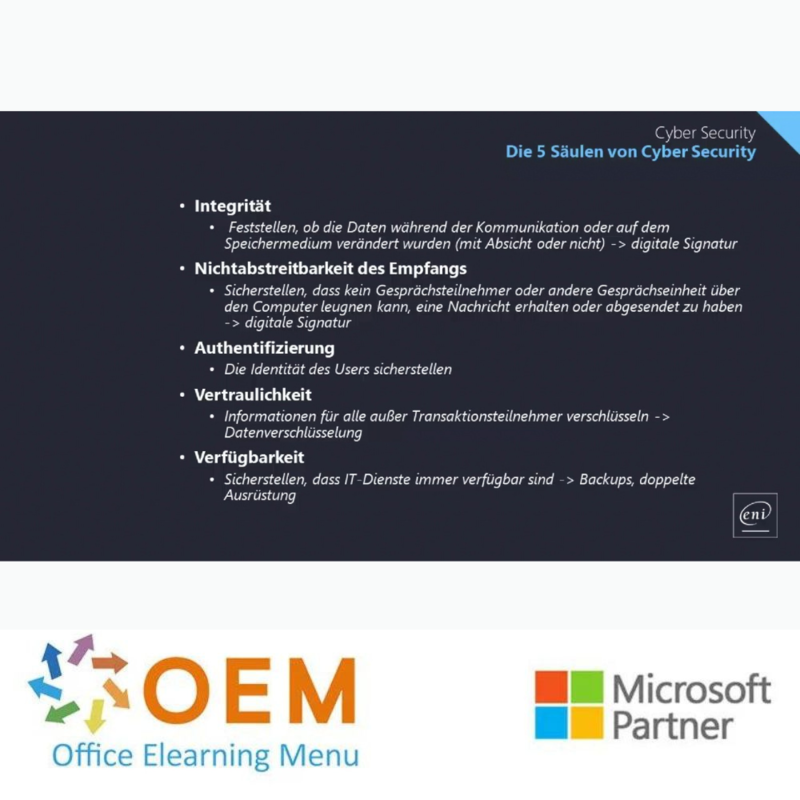 Cybersicherheit für Computernutzer E-Learning