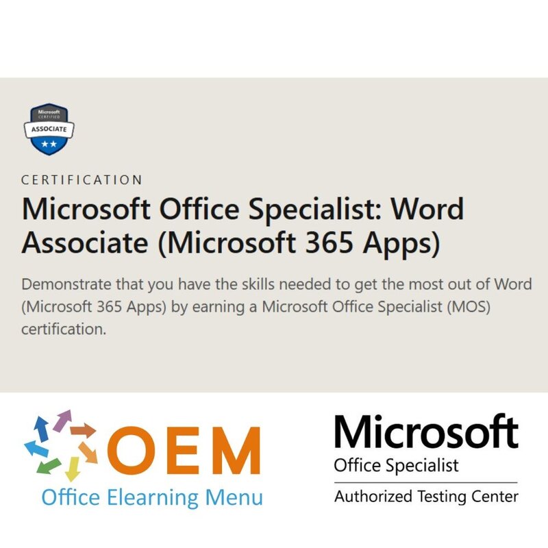 MO-110: Microsoft Word Zertifizierungsprüfung (Microsoft 365 Apps)