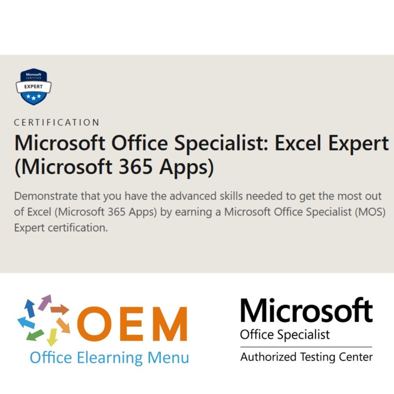 Pearson VUE MO-211: Microsoft Excel Experte Zertifizierungsprüfung (Microsoft 365 Apps)