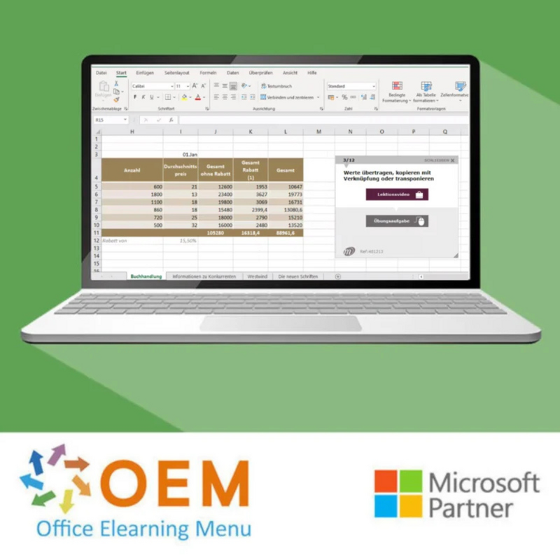Microsoft Excel 2024 und Microsoft 365 Schulung Grundlagen und Fortgeschritten E-Learning Kurs