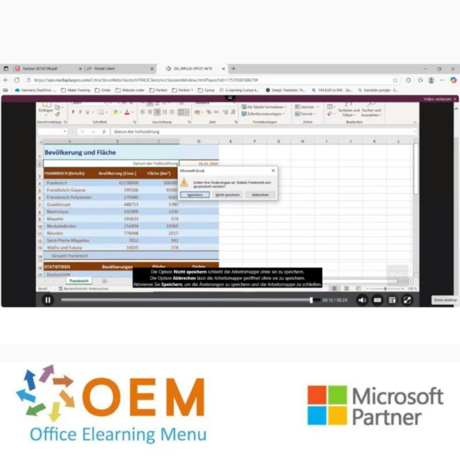 Microsoft Microsoft Excel 2024 und Microsoft 365 Schulung Fortgeschritten und Experte E-Learning Kurs