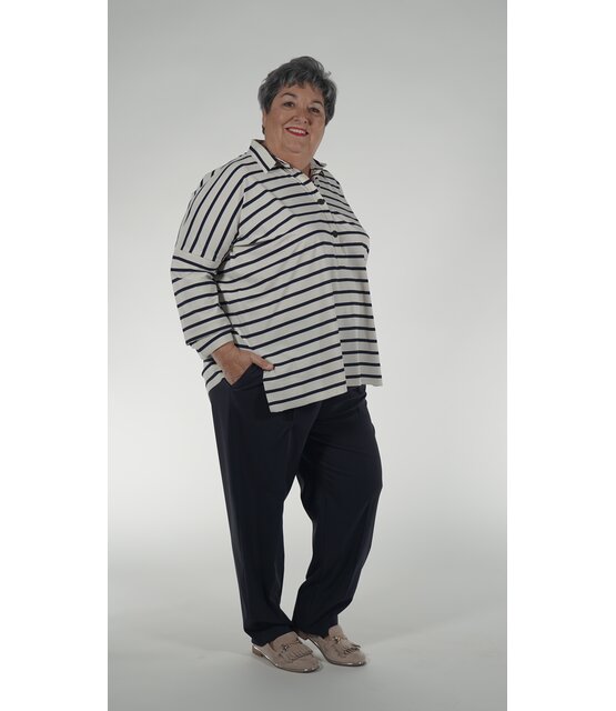 T1264/570 40D Stripped Aron Polo Top